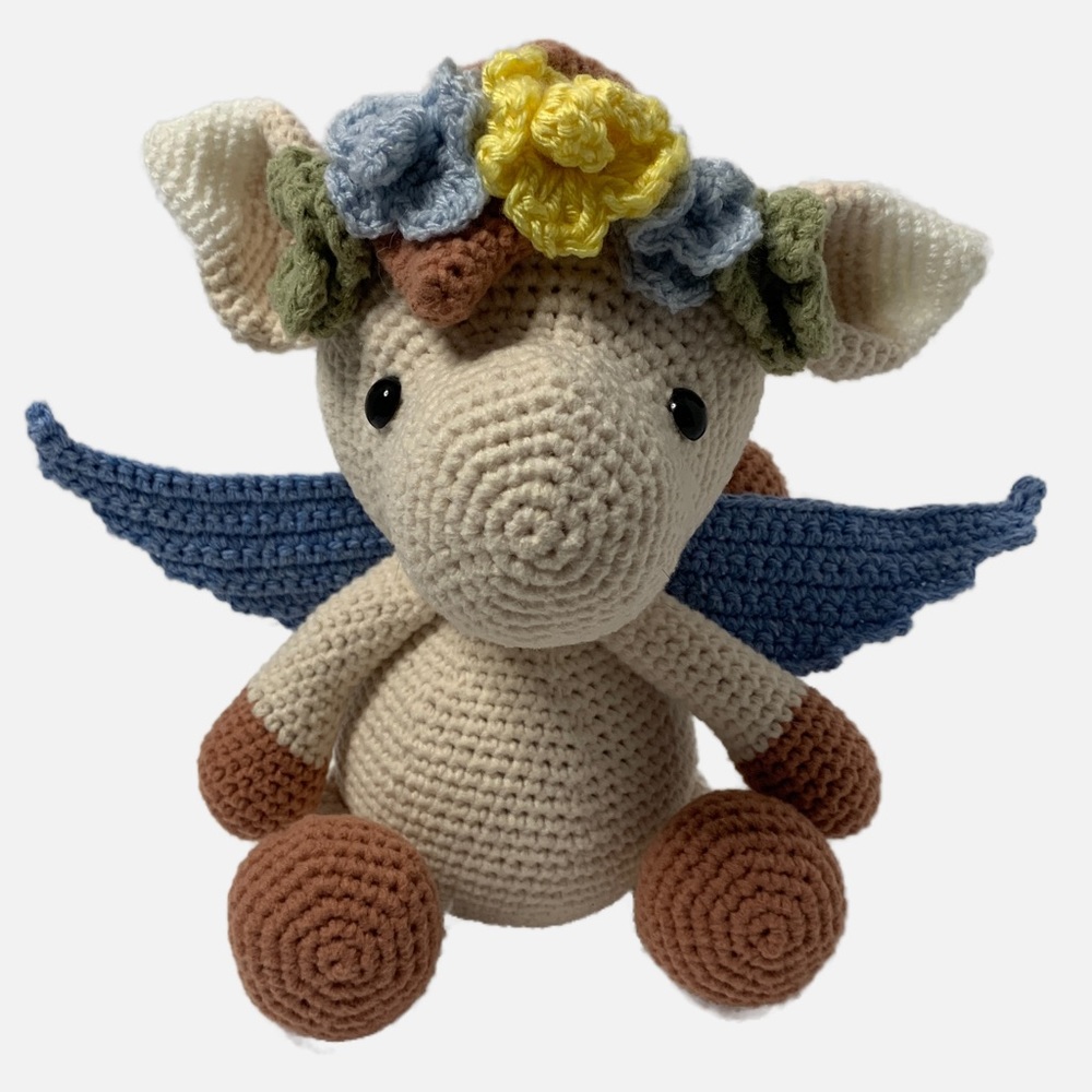 Handmade Toy Crochet Pegasus Gift For Child Baby Shower Gift Nursery Decor